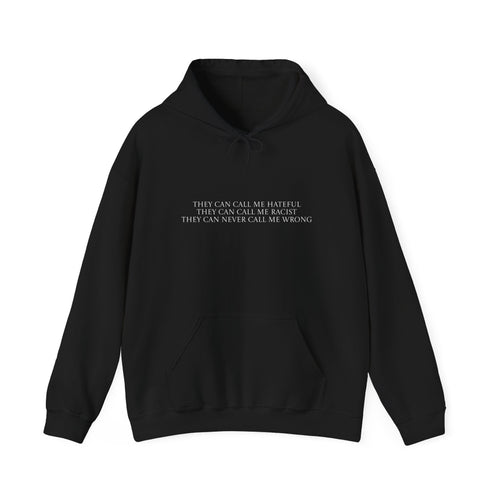 "They cannot call me wrong" hoodie