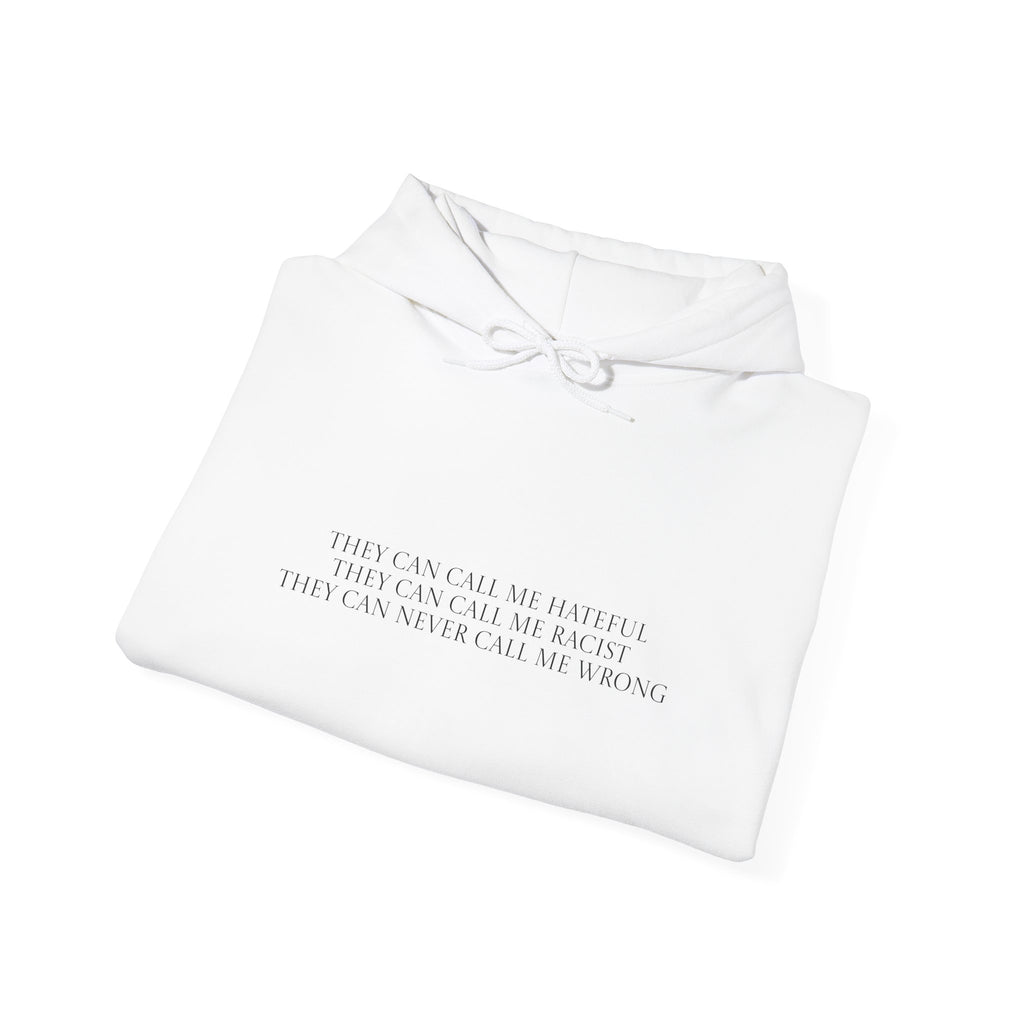 "They cannot call me wrong" hoodie