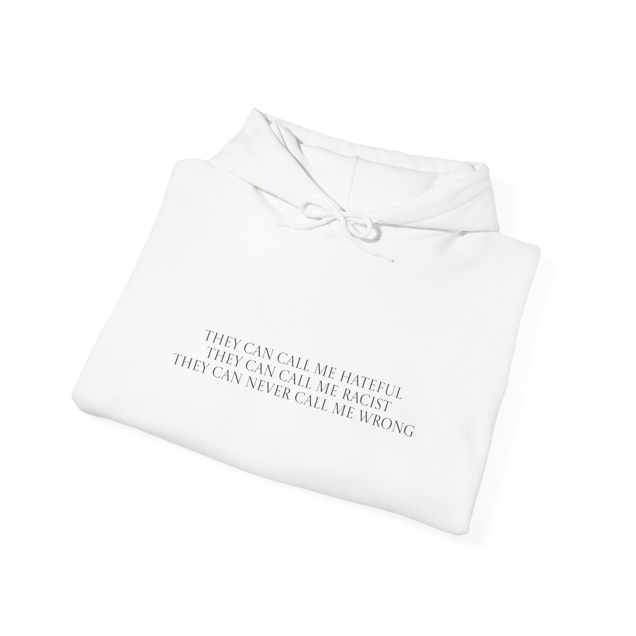 "They cannot call me wrong" hoodie